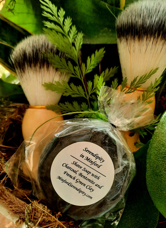 Shave Soap with Charcoal and Clay